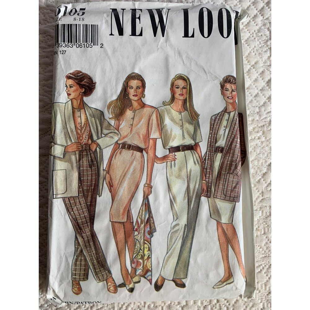New Look 6105 Sewing Pattern Jacket Top Pant Dress Size 8 10 12 14 16 18 UNCUT